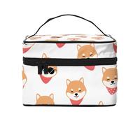 Bel cane Shiba Inu, Borsa per il trucco Borsa per cosmetici Borsa da viaggio portatile da viaggio Astuccio per matite