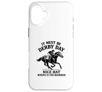 Bel cappello dov'è il Bourbon It Must Be Derby Day Custodia per iPhone 16 Plus
