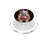 Bel cavaliere con spada e fiamme per gli amanti del regno PopSockets PopGrip per MagSafe