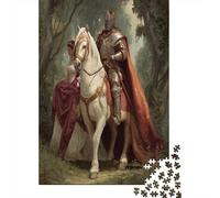 Bel cavaliere dell'amore con la sua bellissima regina|| Puzzle Divertenti Per Tutta La Famiglia 70x50cm/1000pcs Adulti