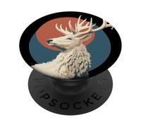 Bel cervo albino cerca gli amanti degli animali della foresta PopSockets PopGrip Adesivo