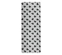 Bel cuore nero caldo yoga mat per palestra stampato, antiscivolo, tappetino asciugamano yoga con borsa tapete para ejercicio 180,3 x 66 cm