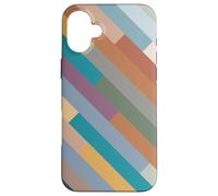 Bel design moderno astratto colorato strisce diagonali Custodia per iPhone 16 Plus