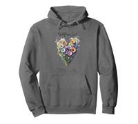 Bel Design Unisex con Cuore Floreale Divertente per Uomo e Donna Felpa con Cappuccio
