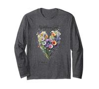 Bel Design Unisex con Cuore Floreale Divertente per Uomo e Donna Maglia a Manica