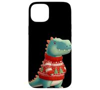 Bel dinosauro per le festività natalizie e festive Custodia per iPhone 15 Plus