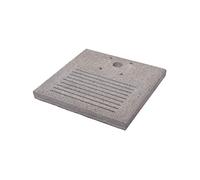 Bel-Fer Base Quadrata in Cemento Modello 42/BSE/7, con fenditore per Scarico a Perdere, per fontane