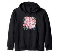 Bel Fiore di peonia con Divertente Detto Costume Felpa con Cappuccio