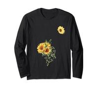 Bel Fiore Giallo Divertente Unisex Design Uomo Donna Tee Maglia a Manica