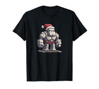 Bel Golem di Pietra con Cappello di Babbo Natale Maglietta