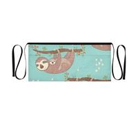 Bel grembiule blu pigro vita per donne e uomini con tre tasche per giardinaggio e cucina, carino pigro blu, taglia unica, carino, pigro blu, taglia unica, Carino Pigro Blu, Taglia unica