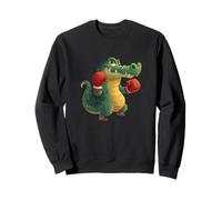 Bel Look Alligatore con Guanti da Boxe per Gli Amanti dello Sport Felpa