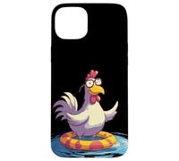 Bel pollo con gli occhiali Costume per le vacanze Custodia per iPhone 15 Plus