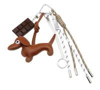 Bel portachiavi al cioccolato PU portachiavi creativo auto portachiavi salsiccia cane portachiavi appeso ornamenti borsa fascino per donna salsiccia cane portachiavi fascino borsa fascino cioccolato