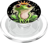 Bel principe ranocchio con corona per un affascinante tocco reale PopSockets PopGrip per MagSafe