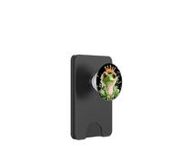 Bel principe ranocchio con corona per un affascinante tocco reale PopSockets PopWallet per MagSafe
