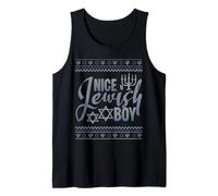 Bel Ragazzo ebreo Menorah Brutto Natale Felice Hanukkah Canotta