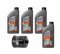 Bel-Ray Cambio Tagliando Revisione Olio Minerale per Moto, 20W50, Set Compatibile per BUELL XB XB 03-11 V-Twin, Olio Motore e Cambio, 4L- Filtro Olio