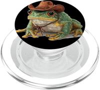 Bel rospo con cappello da cowboy per gli amanti delle rane e dei rodeo PopSockets PopGrip per MagSafe