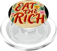 Bel rosso mangia il discorso ricco con fiori e pace PopSockets PopGrip per MagSafe