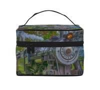 Bel treno a vapore, Borsa per il trucco Borsa per cosmetici Borsa da viaggio portatile da viaggio Astuccio per matite