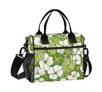 Bel Verde Fiori Termici Sacco Pranzo con Tracolla Donna Borse Pranzo per il Lavoro per la Scuola Materna Bolsa termica para comida