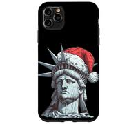 Bel volto della statua della libertà con cappello di Natale per le feste Custodia per iPhone 11 Pro Max