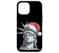 Bel volto della statua della libertà con cappello di Natale per le feste Custodia per iPhone 12 Pro Max