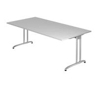 BELA 2E S | Scrivania 200x100 Grigio