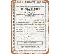 Bela Lugosi Come Dracula IN Londra 1951 25.4cm x 35.6cm Segno Del Metallo