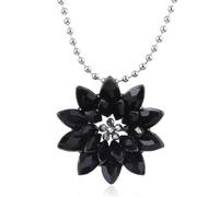 Belachick Retro Collana Uomo Donna Gioielli Ciondolo Pendente Necklace Collana Con Ciondolo In Cristallo Dalia Nera, Da Collana Per Fan Del Cinema, Souvenir, Colore Giallo Oro Chiaro