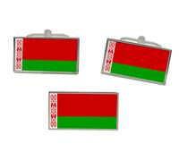 Belarus Bandiera Gemelli E Fermacravatta Set