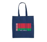 Belarus Codice a Barre Stile Bandiera - Tela Borsa Grande - Minsk Bielorusso