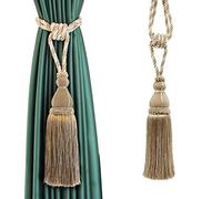 Belavenir Fermatenda realizzato a mano, elegante corda di lusso con nappa, per la casa e l’ufficio, decorazione (beige, 1)