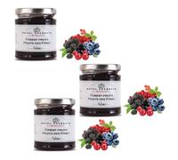 Belberry® | Confettura Frutti di Bosco - 3 x 215 Gr | Marmellata Fragole Ribes Lamponi More per Brioches, Panini, Crostate o Biscotti