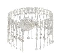 Belding Beltbling Belt Bellish Bells Coil Boil Cintura A Catena Elaborato Chain Belly For Belly Dance For Women Silver