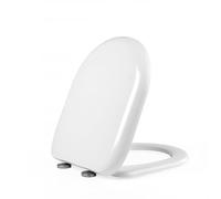 Beldray Anti-bac Toilet Seat - Soft Close Lid, D-Shaped, Quick Release Zinc Alloy Hinges, Easy To Install & Remove, Seat Size 35.5 x 44 cm(w x d), Fits Most Standard Toilets, Duroplastic, White
