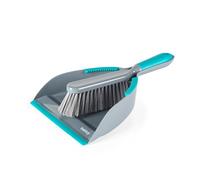 Beldray Antibac - Set di paletta e spazzola - Setole antigraffio, pavimenti duri, trattamento antibatterico, paletta profonda con denti in gomma e bordo in gomma, piedini sulla base per spazzare