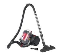 Beldray BEL0700TBVDE Aspirapolvere a cilindro compatto - PET Plus+, aspirapolvere senza sacco, aspirapolvere leggero per tappeti, spazzola Turbo per animali domestici, contenitore da 2 l, 700W, rosso