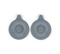 Beldray Copri scarico in silicone anti-bac, 2 pezzi | Design da appoggio sul foro di scarico, silicone riutilizzabile e lavabile, per lavello o doccia, materiale trattato anti-bac