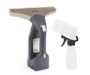 Beldray Cordless Window Vacuum Plus - Vac portatile & Rechargeable for Streak Free Windows, Mirrors & Glass Cleaning, 100 ml Removable Water Tank, Includes Spray Bottle & Wipe Pad, Titanium, BEL01985