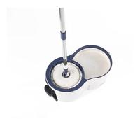 Beldray Deep Clean Spin Mop & Secchio - 2 teste di mocio in microfibra super assorbenti, secchio alimentato a pedale da 5,4 l, paraspruzzi per prevenire spruzzi, rotazione rapida a 360° e testa