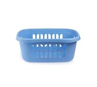 Beldray Hip Hugger Cesta per il Bucato - Cesto da 38 Litri, Design Curvo ad Aderenza sull'Anca, Manici Antiscivolo a Due Vie, Portabiancheria/Organizzatore, Blu
