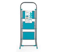 Beldray LA024510TQ, Scaletta 3 Gradini, Scala per Hobbistica Fai da Te a 3 Gradini, Scaletta Salvaspazio, Scaletta Pieghevole 3 Gradini Colorata, Turchese