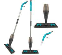 Beldray LA029425FEU7 - Mocio in microfibra senza sostanze chimiche, solo acqua, funzione spray integrata, fibre microscopiche, bottiglia ricaricabile da 600 ml, testa girevole a 180 gradi, per