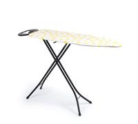 Beldray LA031213LEM2FEU7 Asse da stiro pieghevole - Tavolo da stiro pieghevole, 7 opzioni di altezza regolabili, sottofondo spesso per una pressa liscia, fodera con stampa limone lavabile in lavatrice