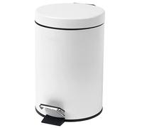 Beldray LA038098WHT Pattumiera rotonda con coperchio a chiusura ammortizzata, capacità 3L, con pedale intelligente, facile da svuotare, smaltimento rifiuti, contenitore rifiuti, bianco