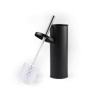 Beldray LA059451BLKFEU7 - Set di spazzole per la pulizia del WC con setole rigide, supporto igienico con coperchio sottile per una facile conservazione, nero, standard