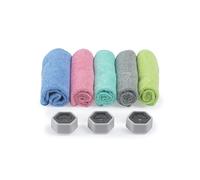Beldray panni in microfibra Anti Bac, set da 5 con 3 ganci a ventosa