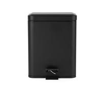 Beldray Pattumiera a doppio scomparto, pattumiera rettangolare, 5 litri, secchio interno rimovibile, pedale, grande pattumiera per ufficio, bagno, camera da letto, nero, LA035235BLKFEU7